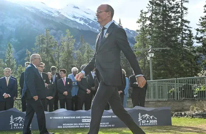 Outgoing Chair of the Financial Stability Board Klaas Knot – shown here at the G7 meeting in Banff – is one of those keeping an eye on systemic stability. Outgoing Chair of the Financial Stability Board Klaas Knot – shown here at the G7 meeting in Banff – is one of those keeping an eye on systemic stability.