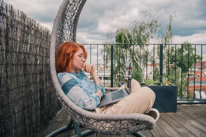 Working from your own balcony – not an option for every profession. Working from your own balcony – not an option for every profession.